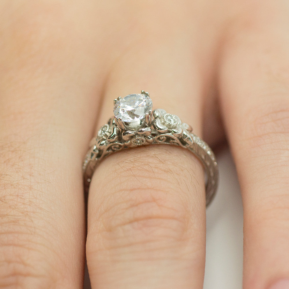 Platinum FIligree Engagement Mounting