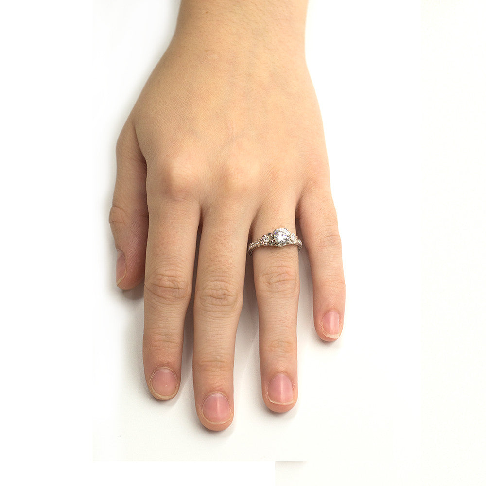 Platinum FIligree Engagement Mounting