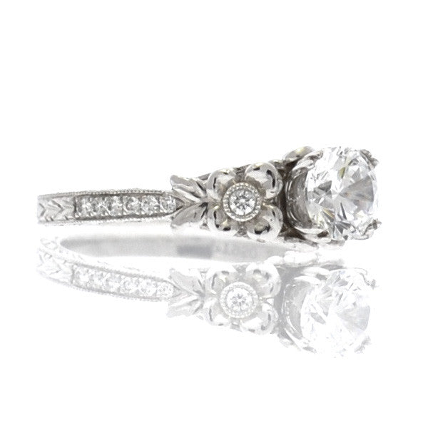 Platinum FIligree Engagement Mounting
