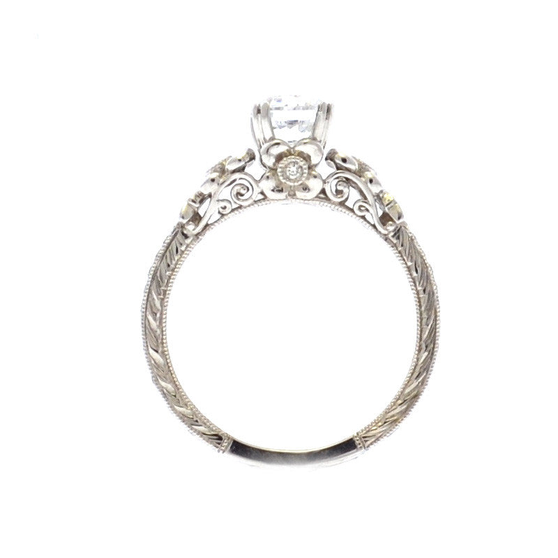 Platinum FIligree Engagement Mounting