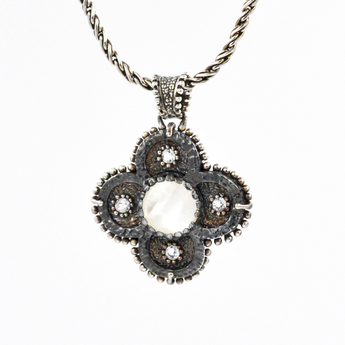 Sara Blaine Sterling Silver Necklace with Mother of Pearl