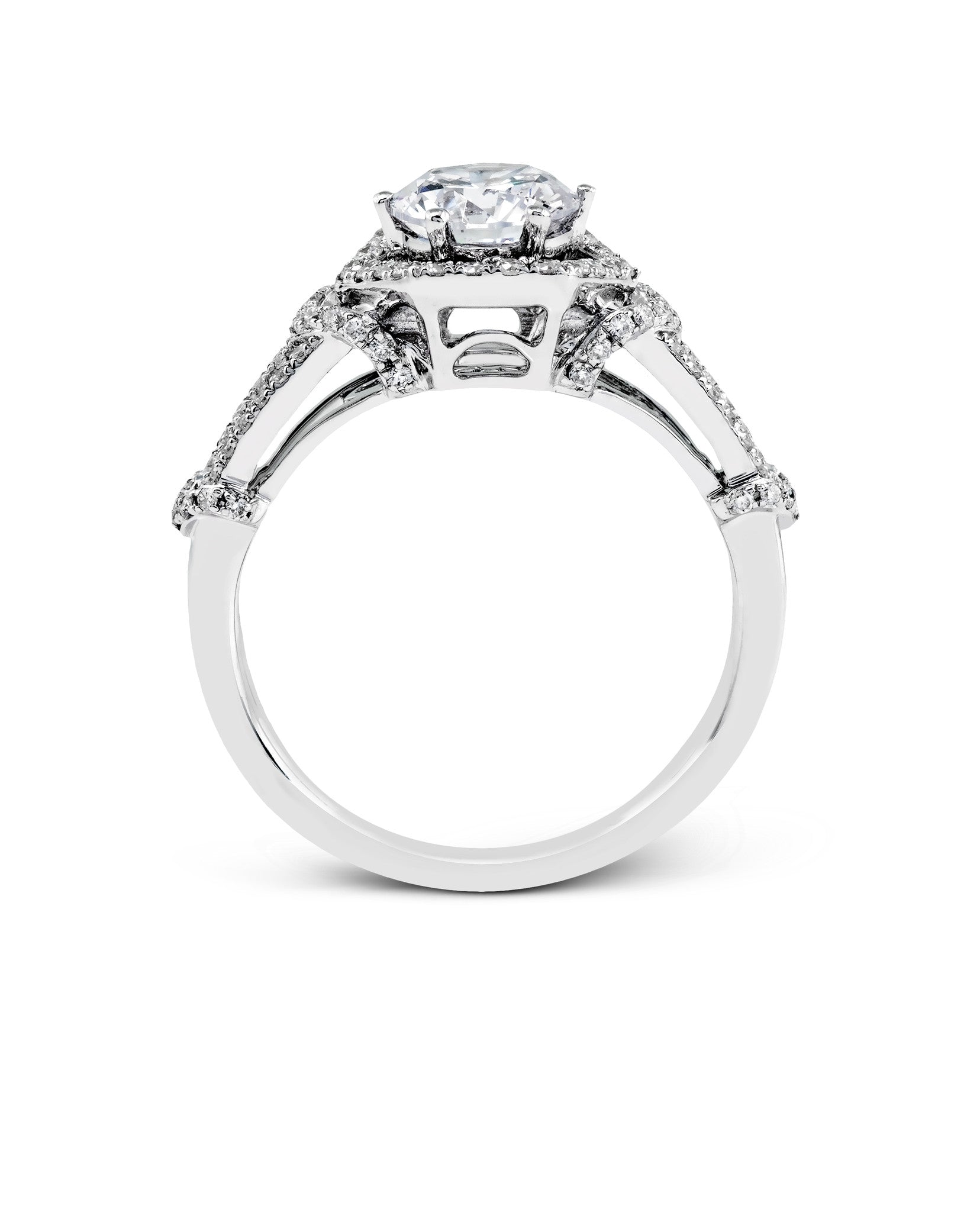 14k White Gold Diamond Engagement Ring Zeghani by Simon G
