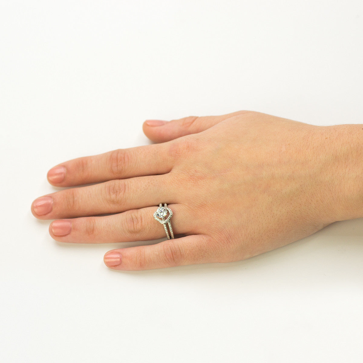 Simon G Engagement Mount with Wedding Band