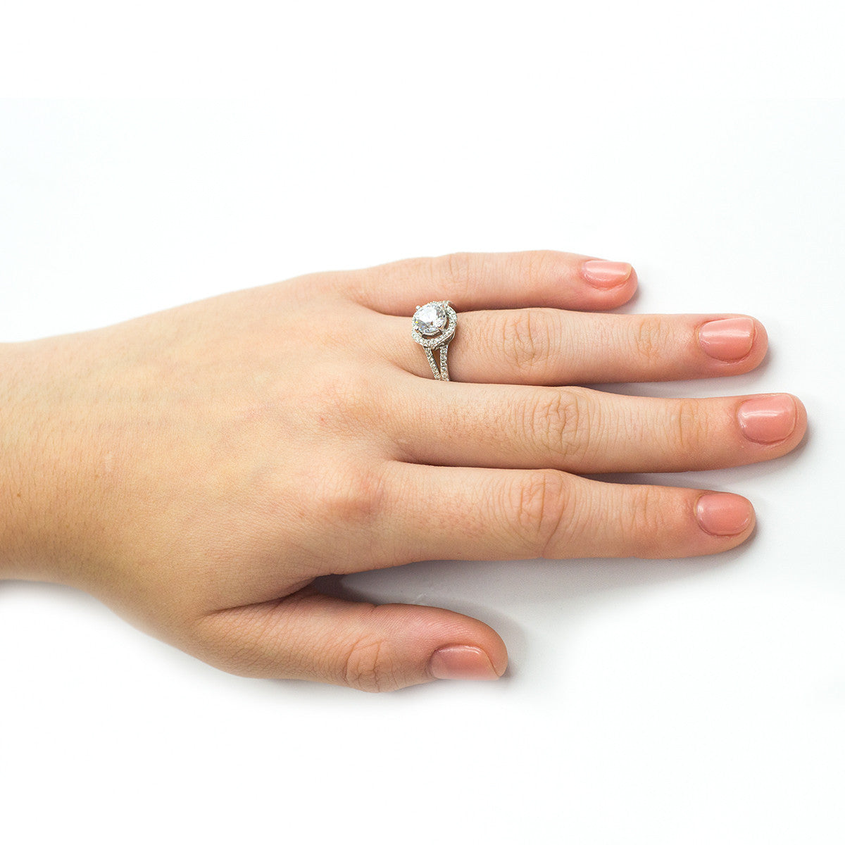 White Gold Pave and Filigree Engagement Ring Mounting from Zeghani by Simon G