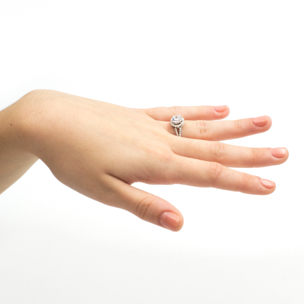 White Gold Pave and Filigree Engagement Ring Mounting from Zeghani by Simon G