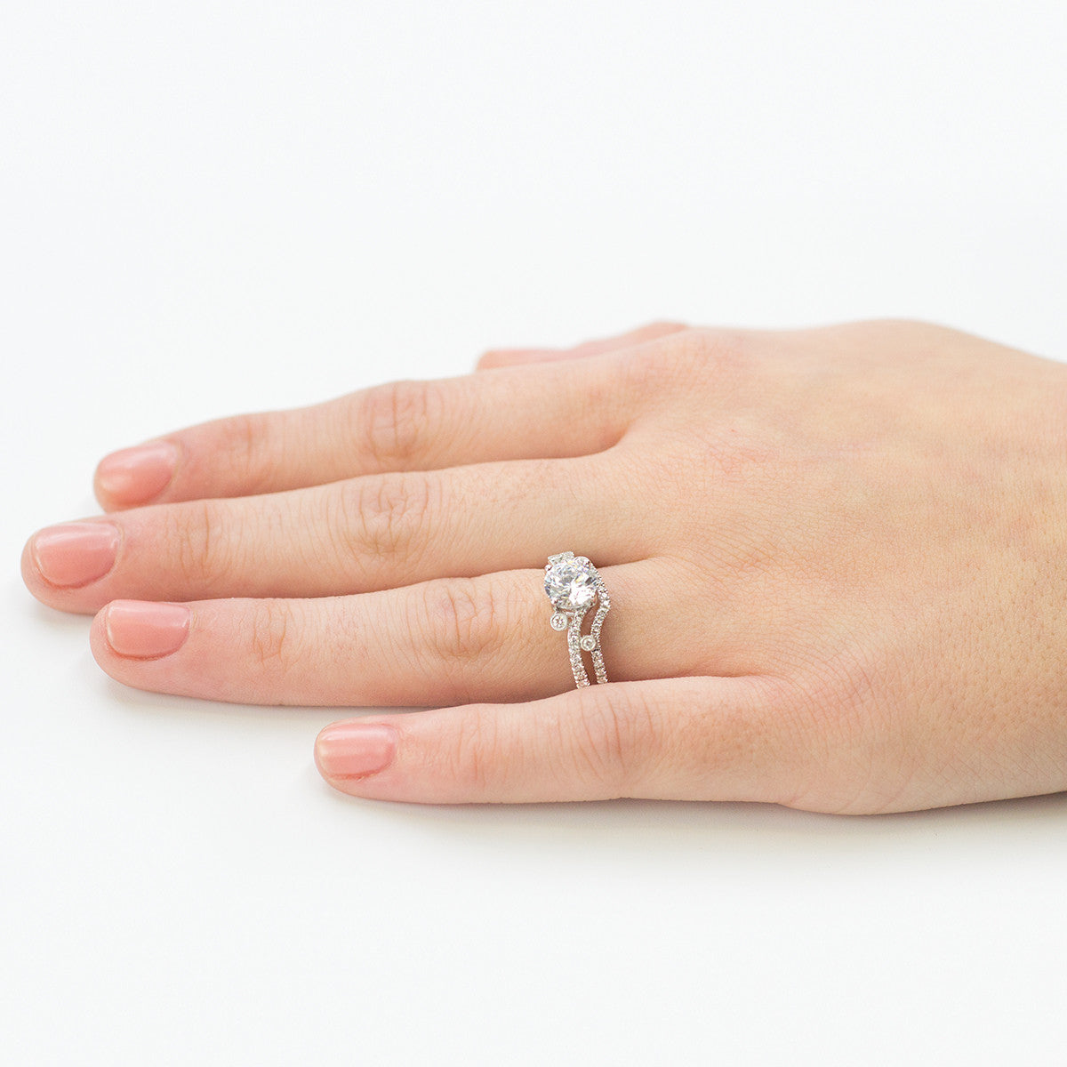 Simon G White Gold Engagement Mounting