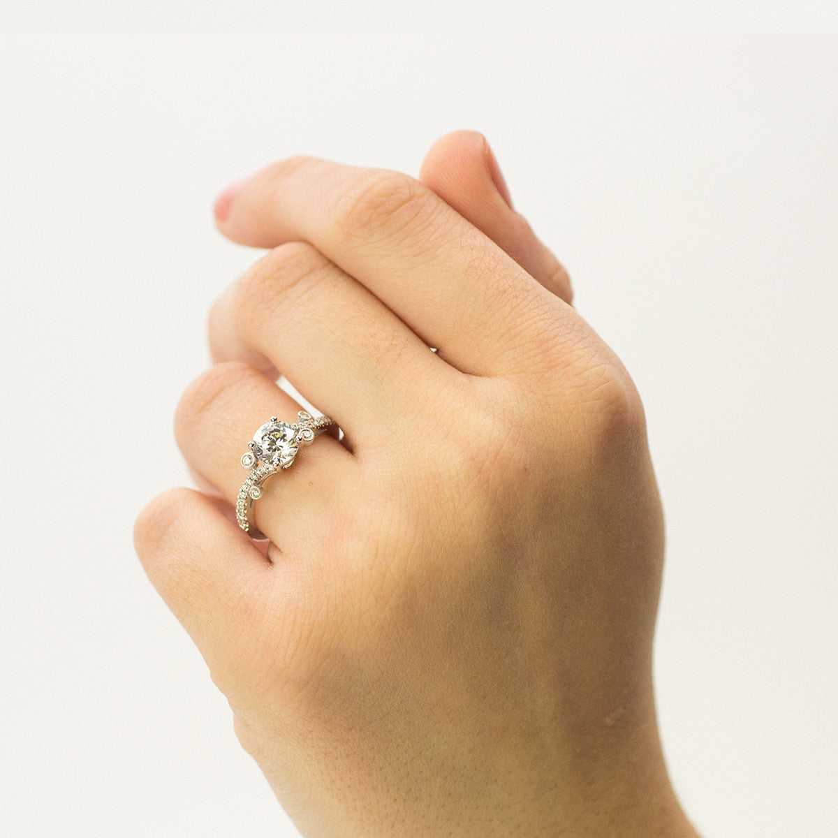 Simon G White Gold Engagement Mounting