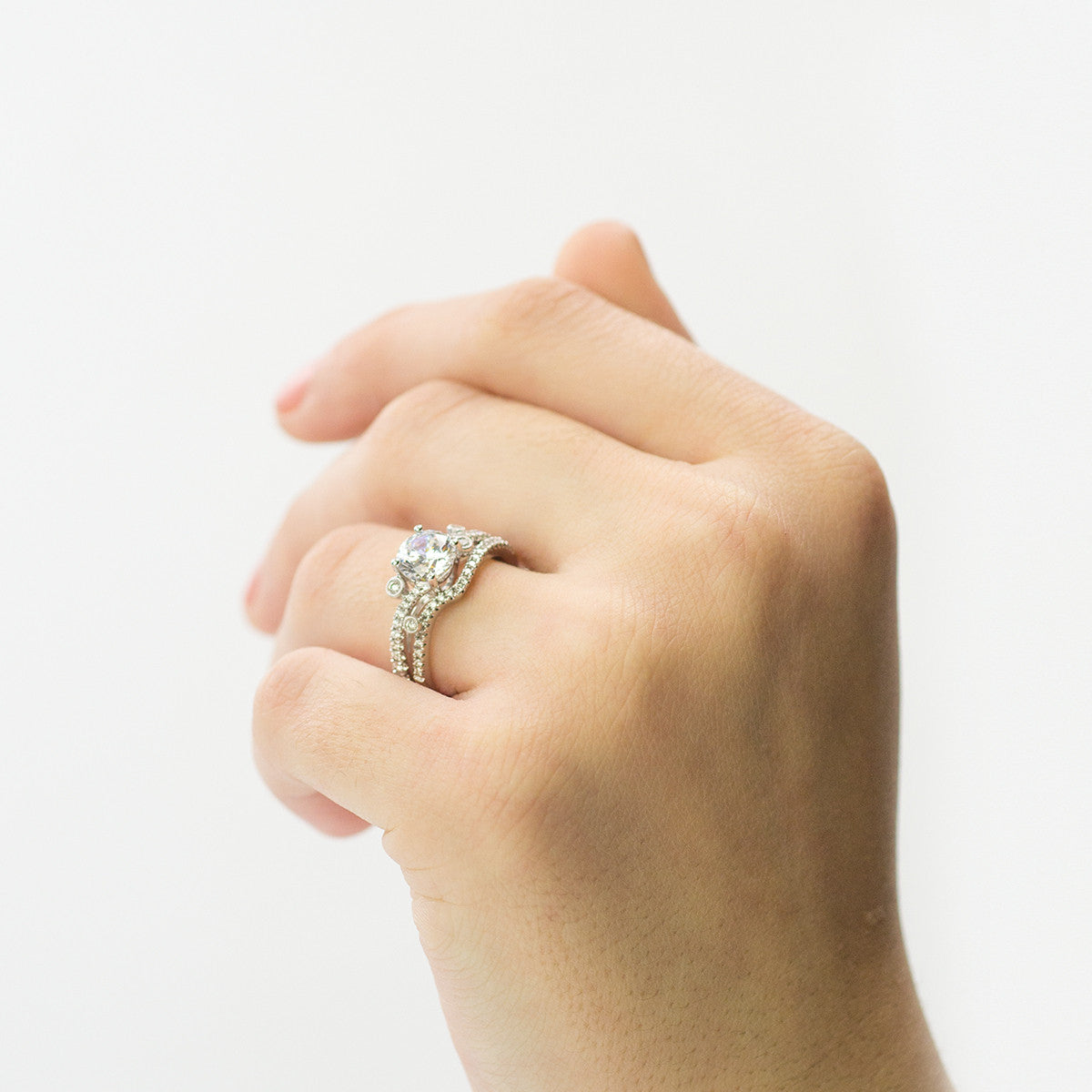 Simon G White Gold Engagement Mounting