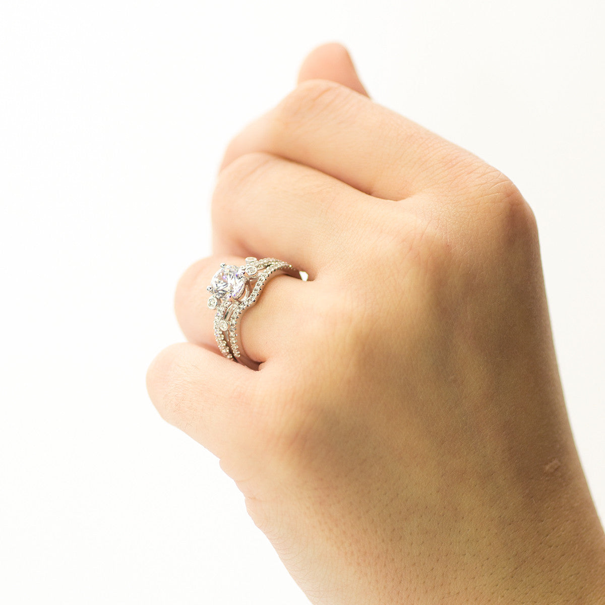 Simon G White Gold Engagement Mounting