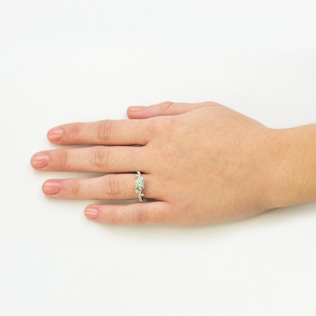 Simon G White Gold Engagement Mounting