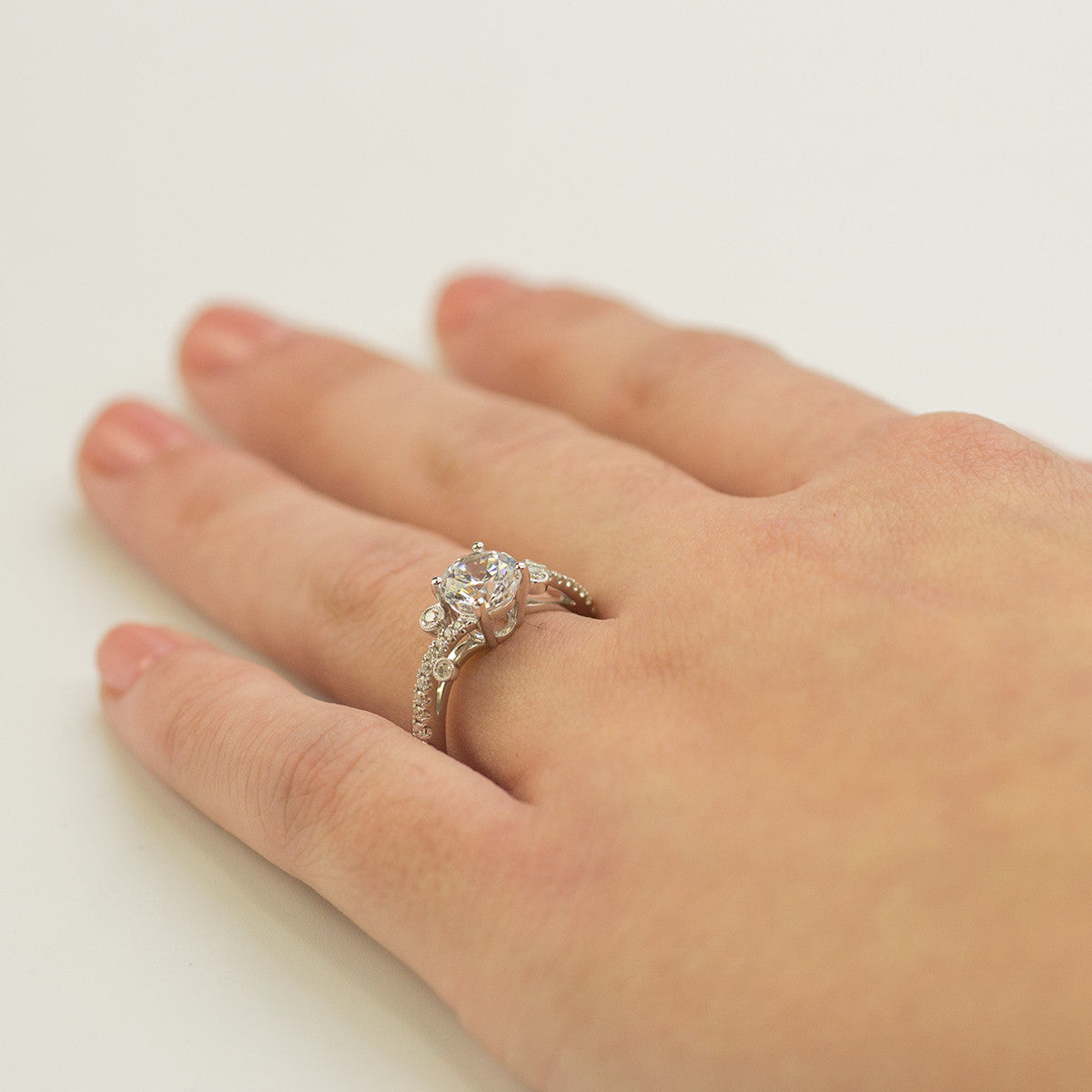 Simon G White Gold Engagement Mounting