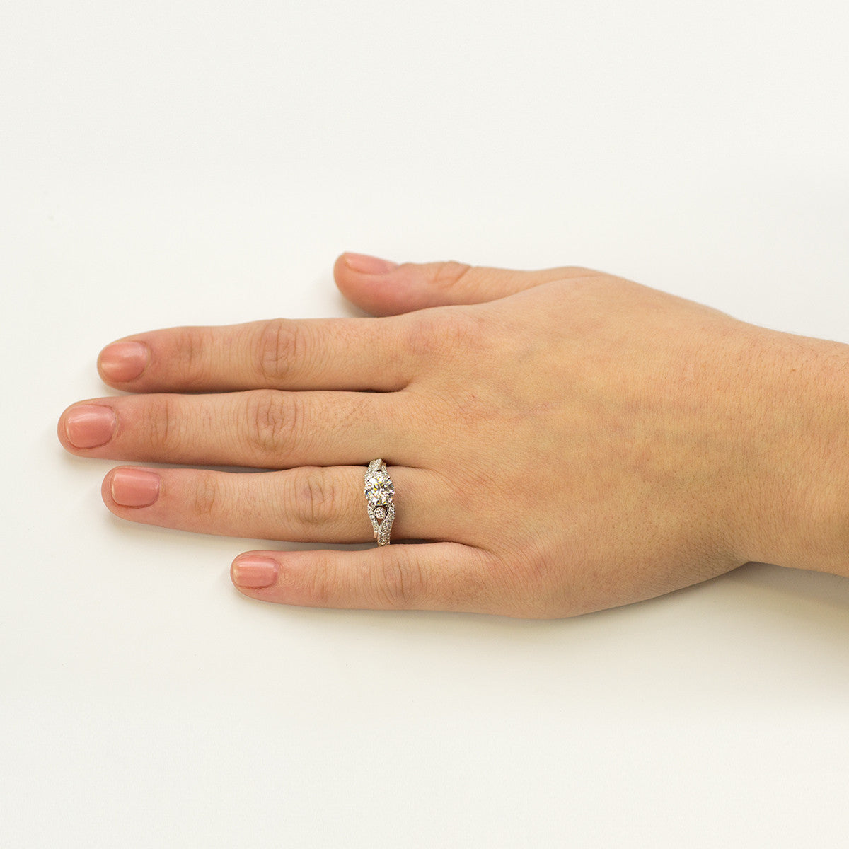 Simon G Diamond and Gold Engagement Mounting