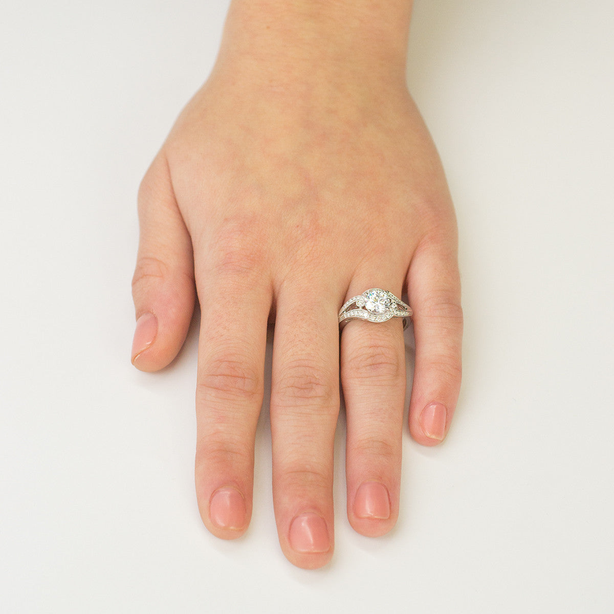 Simon G Art Deco White Gold Engagement Mounting