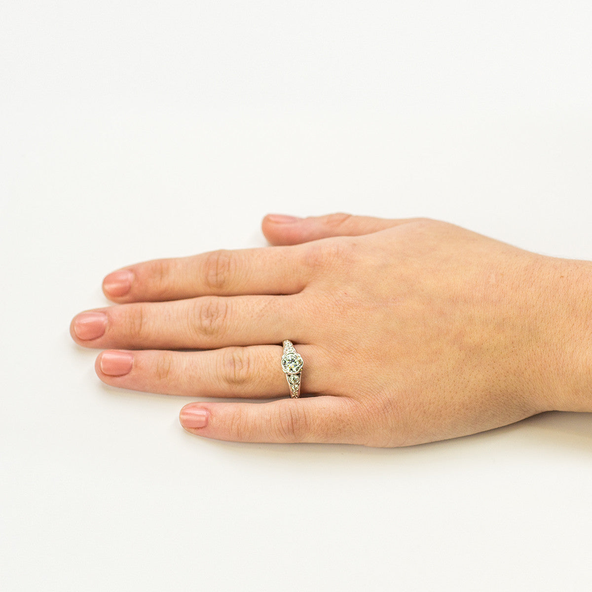 Simon G Bezel White Gold Engagement Mounting