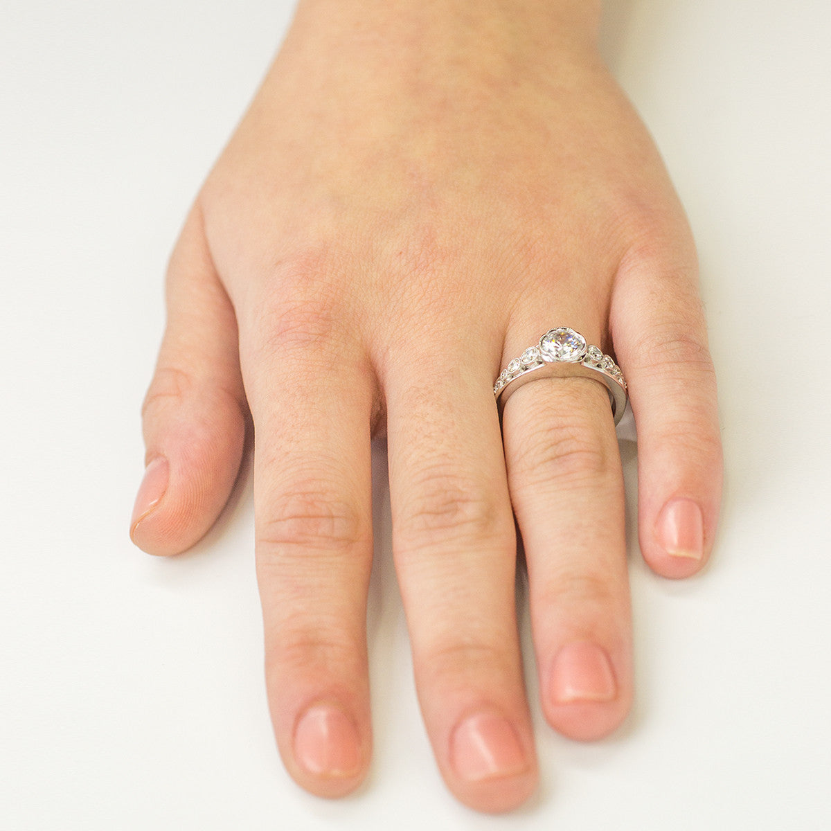 Simon G Bezel White Gold Engagement Mounting