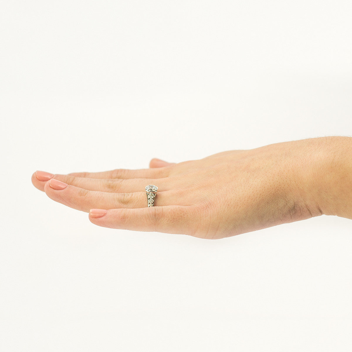 Simon G Bezel White Gold Engagement Mounting