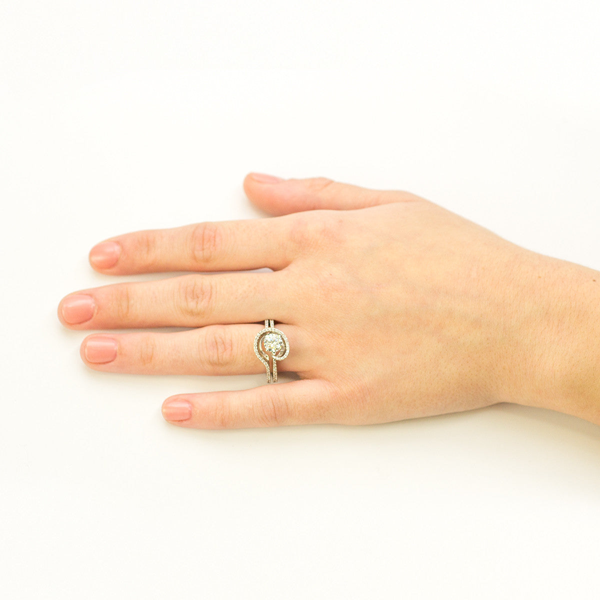 Simon G Engagement Mount and Wedding Band Set