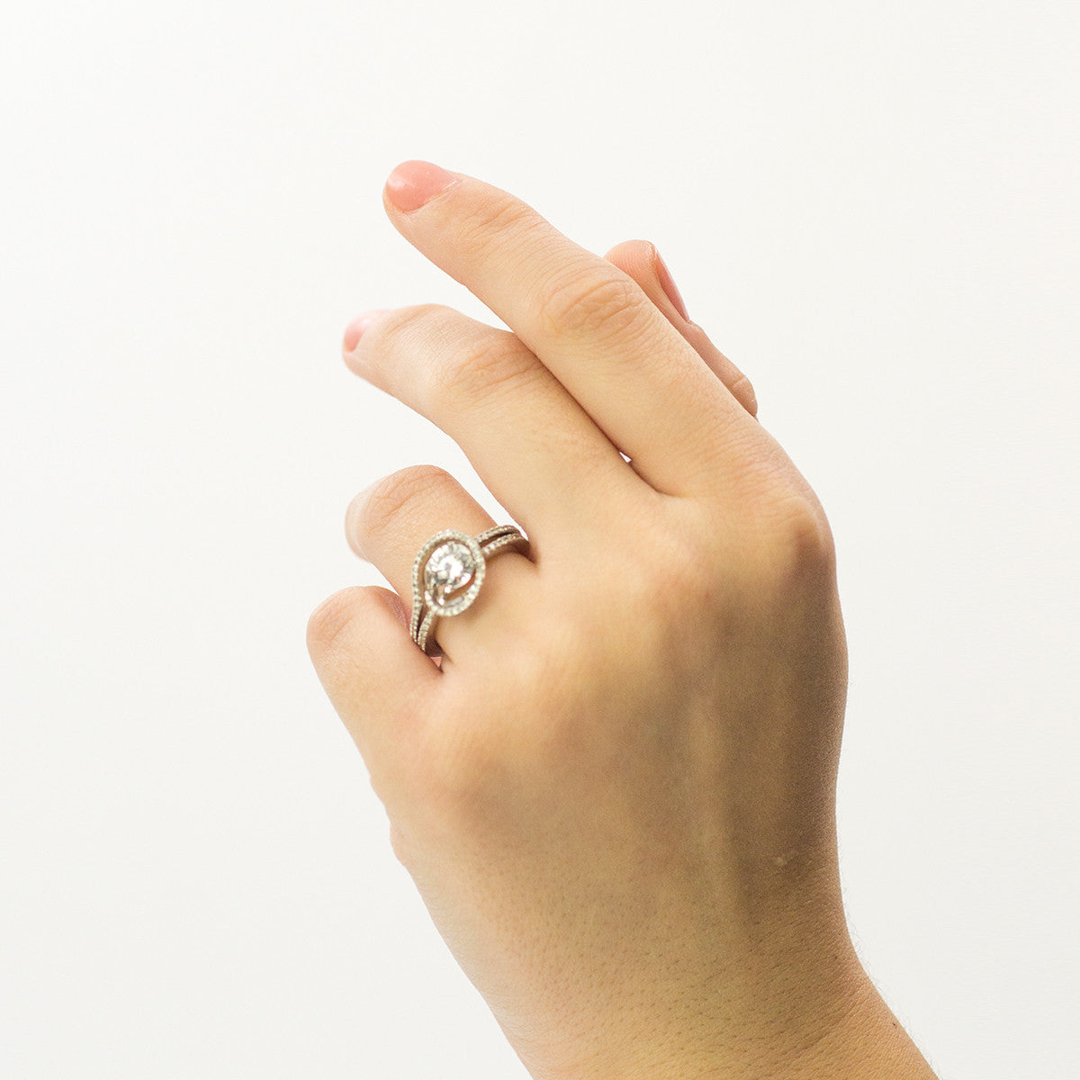 Simon G Engagement Mount and Wedding Band Set