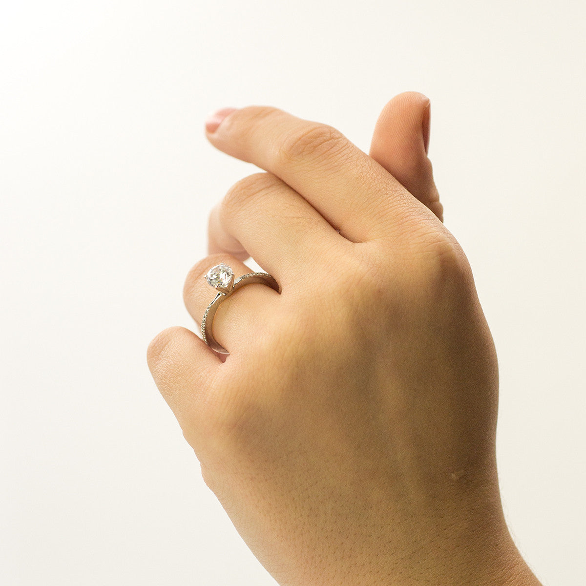 Simon G Engagement Mount and Wedding Band Set