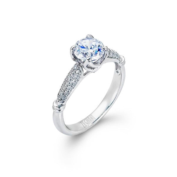 Ladies Filigree White Gold Engagement Mounting by Simon G