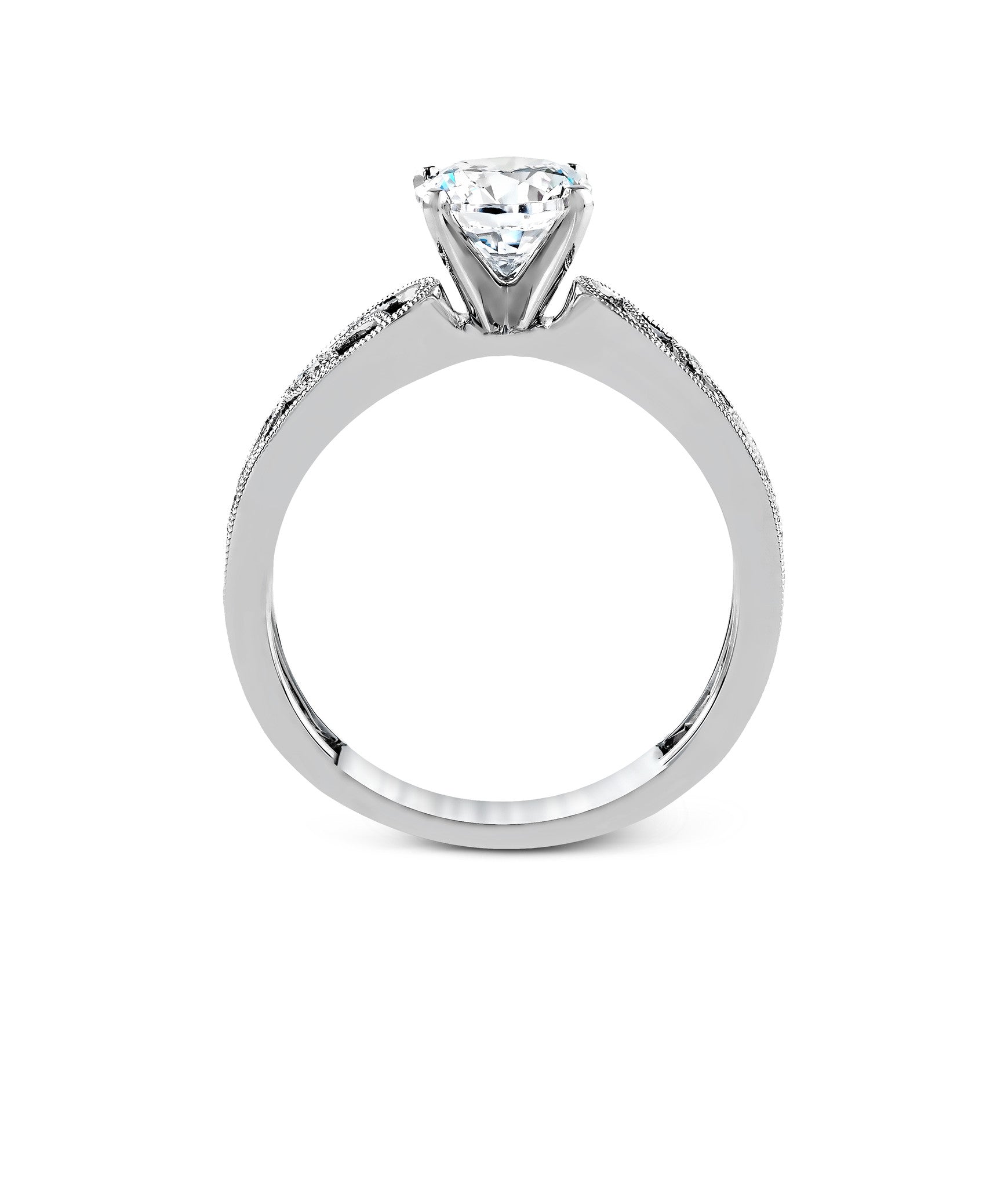 14k White Gold Diamond Engagement Ring Zeghani by Simon G