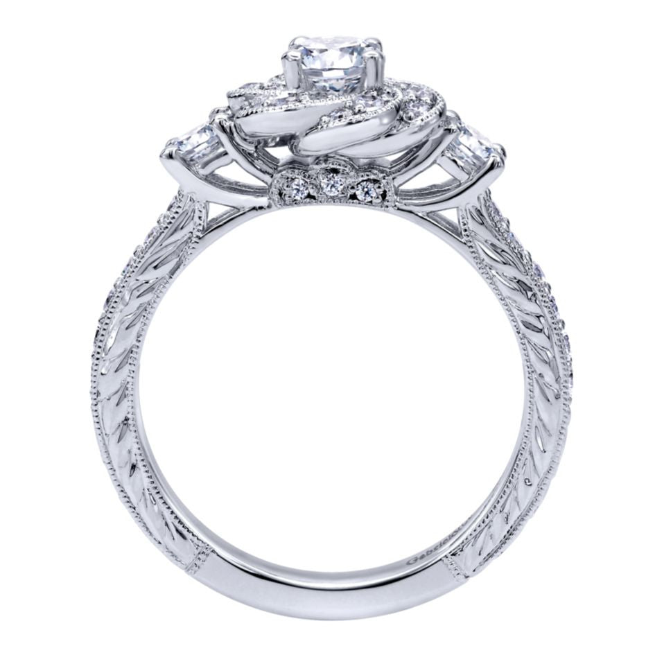 Ladies' 14k Diamond Pave Engagement Ring by Jewelry Designer Gabriel and Co
