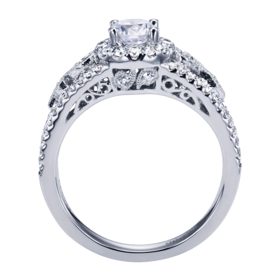 Split Shank White Gold Diamond Engagement Ring