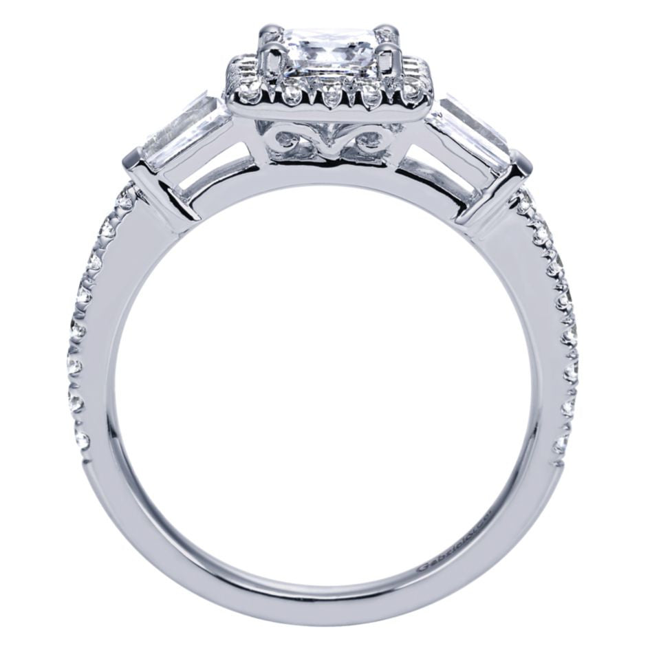 Ladies' Princess 14k White Gold Diamond Engagement Mounting