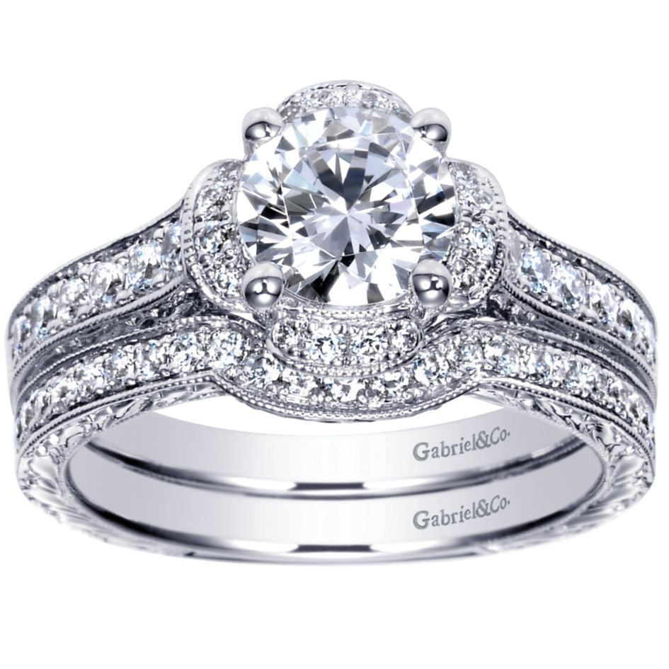 Ladies' Petals 14k White Gold Diamond Engagement Mounting