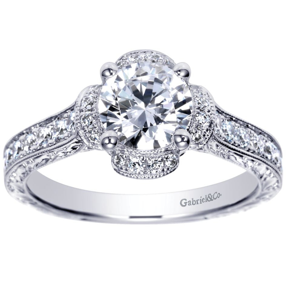 Ladies' Petals 14k White Gold Diamond Engagement Mounting