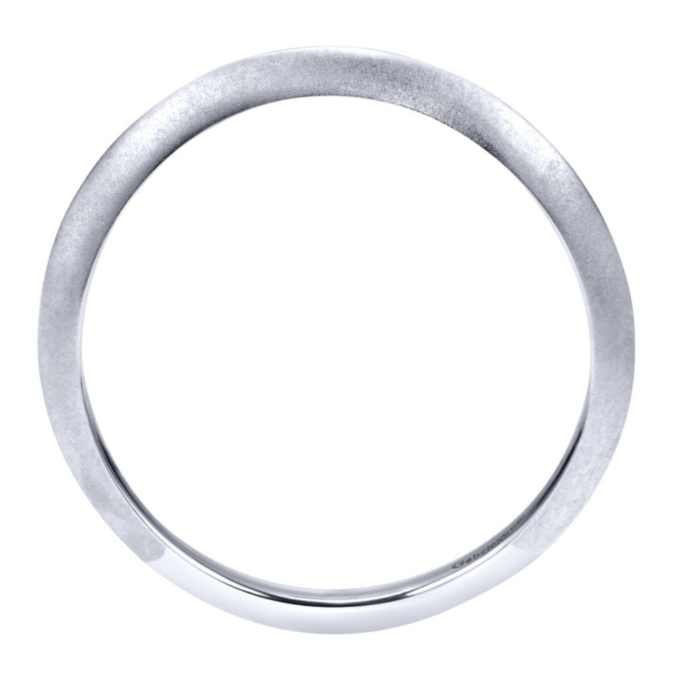 Gabriel and Co White Gold Curved Band