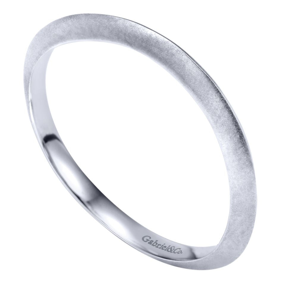 Gabriel and Co White Gold Curved Band
