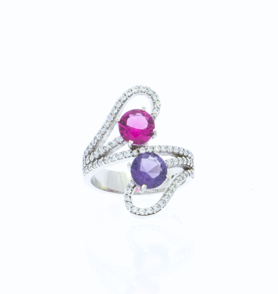 Sterling Silver Double Freeform Ring