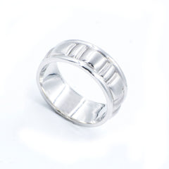 Handmade Men's 14k White Gold Wedding Band. Heavy Duty. Ring size 10
