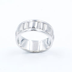 Handmade Men's 14k White Gold Wedding Band. Heavy Duty. Ring size 10