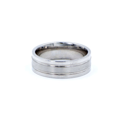 Handmade Men's 14k White Gold Wedding Band. Heavy Duty. Ring size 10
