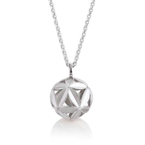 Sterling Silver and White Sapphires Pendant by Breuning