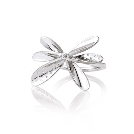 Sterling Silver and White Sapphire Butterfly Ring by Breuning.