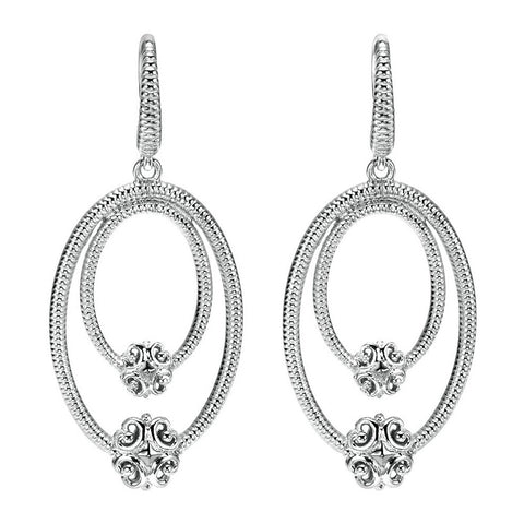 Sterling Silver Double Hoop Earrings