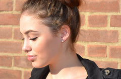 Three Quarter Carat Round Diamonds Studs
