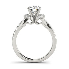 Diamond Engagement Ring in White Gold No Credit Financing