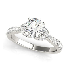 Diamond Engagement Ring in White Gold No Credit Financing