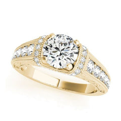 Yellow Gold Vintage Inspired Diamond Engagement Ring