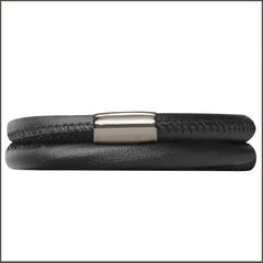 Endless Personalized Collection Leather Bracelet in trendy Black Color with Sterling Silver Clasp