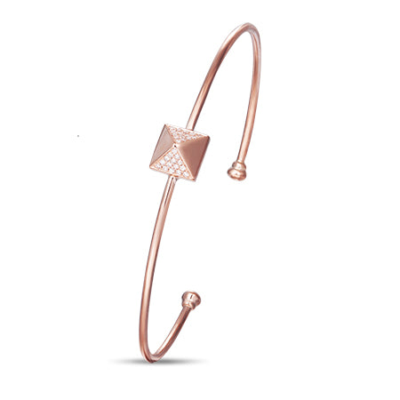 Rose Gold Diamond Pyramid Bangle
