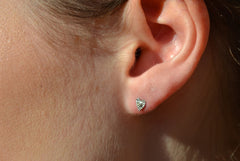 Heart Shaped Illusion Set Diamond Studs