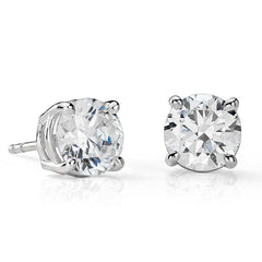 Round Brilliant Diamonds Studs with Friction Backs