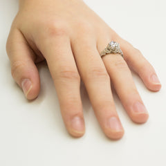 Amavida Platinum Vintage Inspired Engagement Mounting
