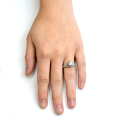 Amavida Platinum Vintage Inspired Engagement Mounting