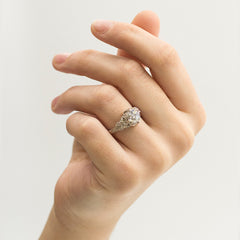 Amavida Platinum Vintage Inspired Engagement Mounting